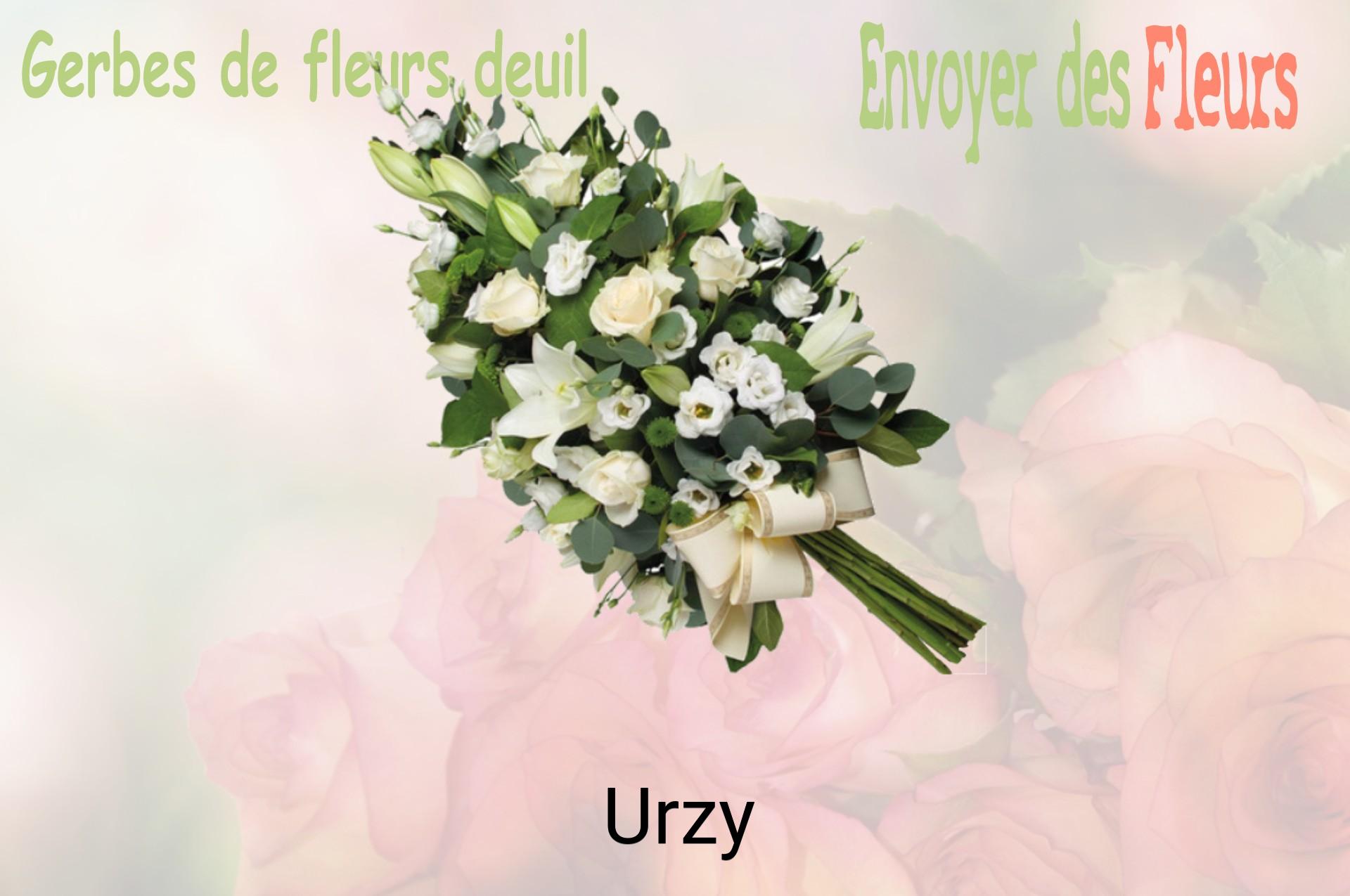 Gerbe de fleurs de deuil livrée à Urzy